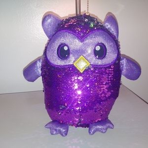 💐9" sequin flip owl. By shimmeez